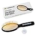 Pin Brush For Dogs, Pet Grooming Detangler Pin Dog Brush, Dog Brush For Shedding and Removing Loose Fur, Wood with Gold Plated Pins for Long Hair Pets