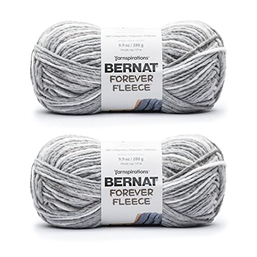 Image of Bernat Forever Fleece Jasmine Yarn - 2 Pack of 280g /9.9oz - Polyester - 6 Super Bulky - 194 Yards - Knitting /Crochet