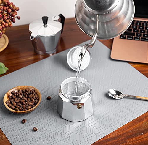 Image of AARKRI SALES Aluminum Stovetop Espresso Maker 3-Cup Moka Pot Percolator Italian Coffee Maker Classic Cafe Maker South Indian Filter Coffee Espresso for Gas or Electric Stovetop (Silver, 150 ml)