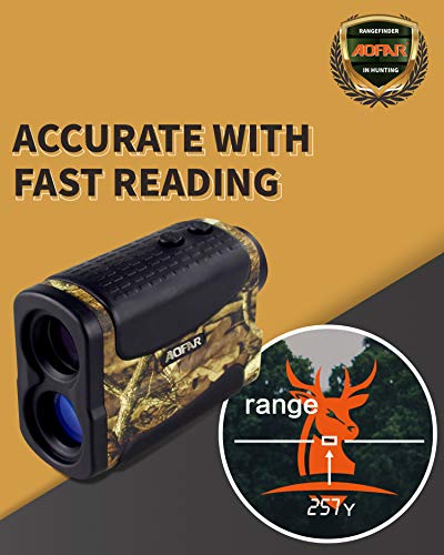 AOFAR HX-700N Bow Archery Range Finder 700 Yards and Military Compass AF-4580 Lensatic Sighting Kit, Full Accessories, Functional Waterproof for Hunting, Camping, Hiking, Backpacking - Thumbnail 3