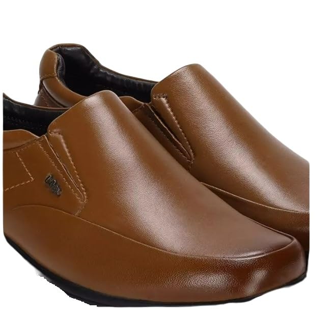 Image of Lee Cooper Men's LC5010E Leather Formal Slip on Shoes Black 5UK