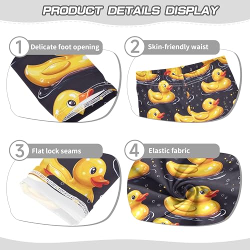 Funny Duck Swim Water Girls Leggings Athletic Pants Tights Stretch Bottom3