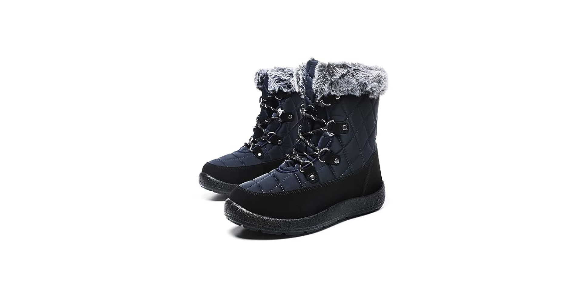 Amazon.com | JSWEI Lace up Snow Boots for Women - Warm