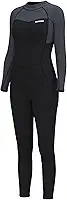 Roupa de mergulho feminina neoprene de 3/2 mm – tamanho grande e alta, roupa térmica molhada de corpo inteiro em água fria, surfe, natação e mergulho