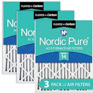 Nordic Pure 14x20x2M14+C-3 MERV 14 Plus Carbon AC Furnace Air Filters, Qty-3