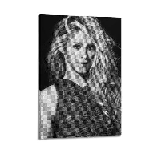 BHBUEWU Póster decorativo de Shakira Singer para pared, lienzo y arte impreso, moderno, decoración de dormitorio, 20 x 30 pulgadas (50 x 75 cm)