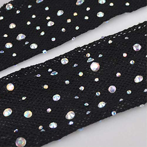 Women Bling Pantyhose Sexy Fishnet Rhinestones Sheers Shiny Tights High Stockings4