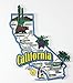 Imán de recuerdo coleccionable para nevera, diseño de mapa y puntos de interés del estado de California