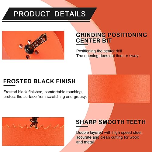 72mm Hole Saw Drill Bit for Wood and Metal, Bi-Metal Circular Hole Cutter with cutting Depth of 35mm for Steel, Cast Iron, Aluminium, Plywood, Acrylic, PVC/UPVC 4 72mm Hole Saw Drill Bit for Wood and Metal, Bi-Metal Circular Hole Cutter with cutting Depth of 35mm for Steel, Cast Iron, Aluminium, Plywood, Acrylic, PVC/UPVC - Image 4