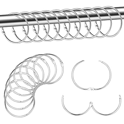 tonyg-p 20 Stück Metall Vorhangringe Duschvorhang Ringe Vorhang Hängend Ringe Cover