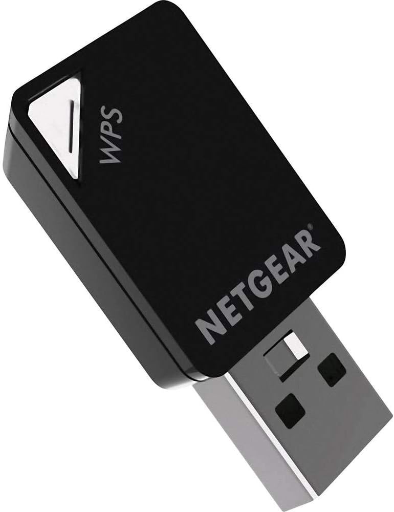 NETGEAR A6100-100PES AC600 802.11ac Dual Band (150/433 Mbps) Wi-Fi USB Mini Adapter, Black
