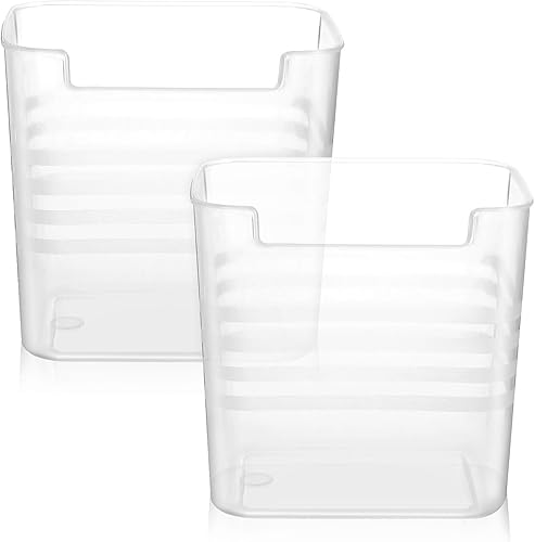 Zerodeko 2 unidades de almacenamiento para puerta de nevera, contenedores de almacenamiento transparentes, contenedores organizadores de congelador,