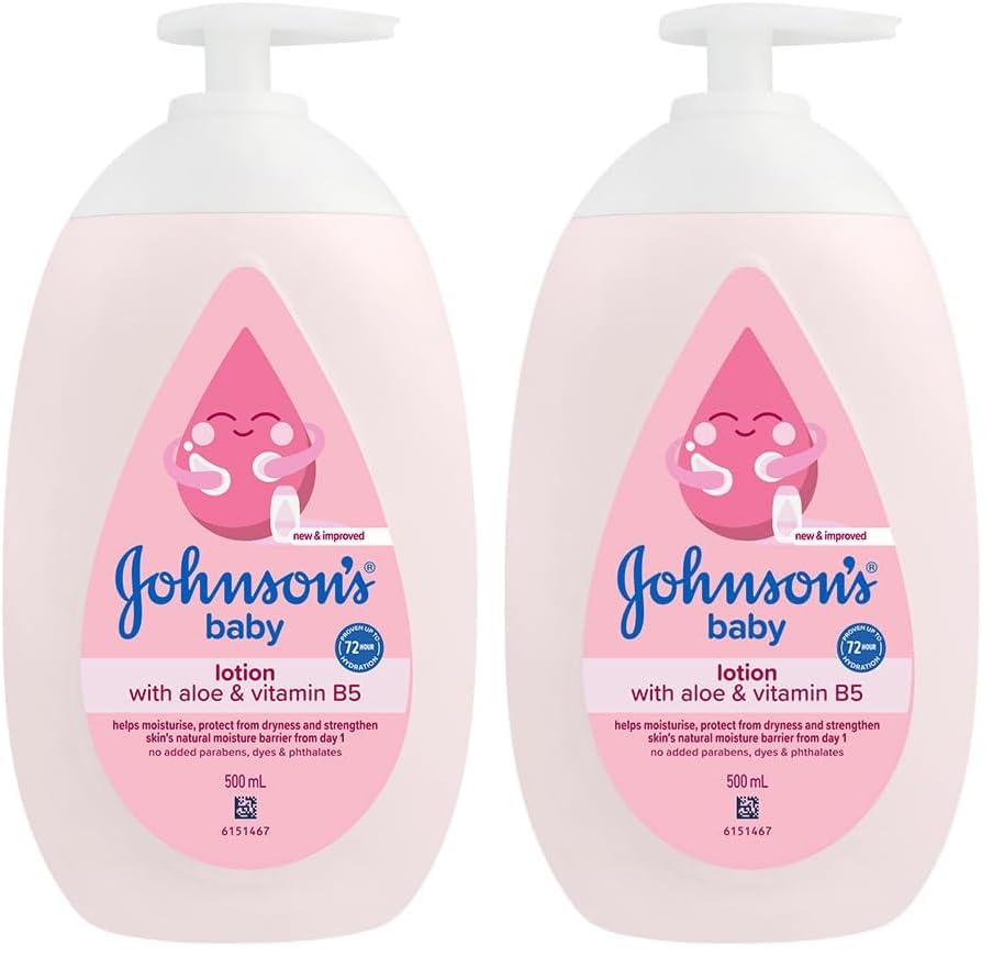 Johnson's Baby Lotion | 100% Natural Plant Oil Based | 24H Moisturized & Soft Skin | 500ml (Pack of 2)-image-20