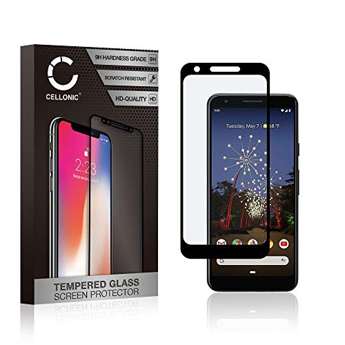 CELLONIC Protector Pantalla móvil Compatible con Google Pixel 3a XL (3D Case-Friendly, 0,33mm, 9H) - Cristal Protector Autoadhesivo Protector de Pantalla