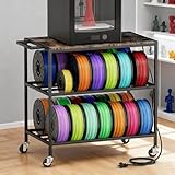 Atrastout 3D Printer Stand with Filaments Storage-Small 3D Printer Table for consumables Storage,Heavy Duty 3D Printer cart Desk Suitable for workshops, Studios and Offices