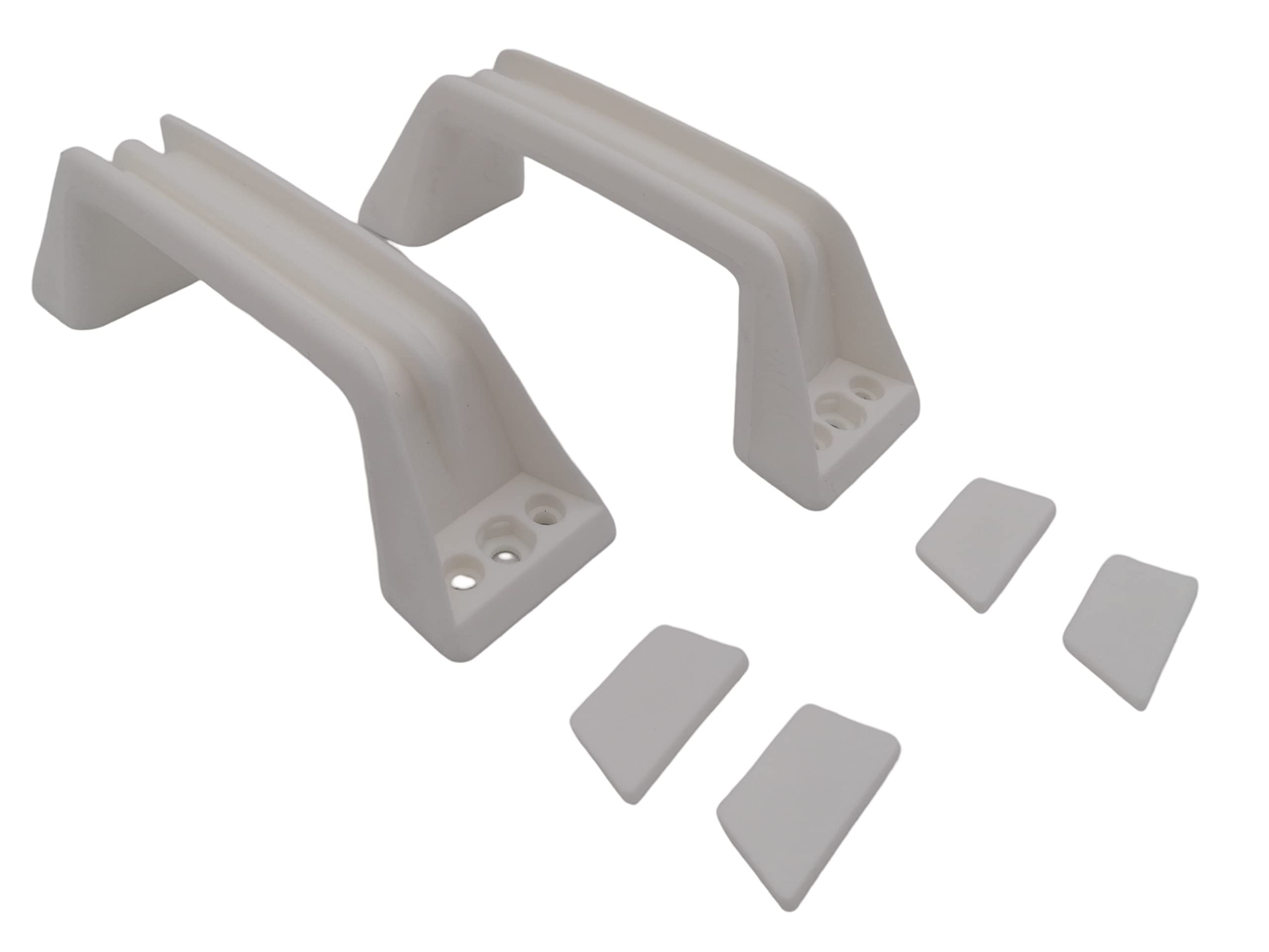 CR-MOESANCO® Set 2 Maniglie per Roulotte o Rimorchio Bianco ZADI