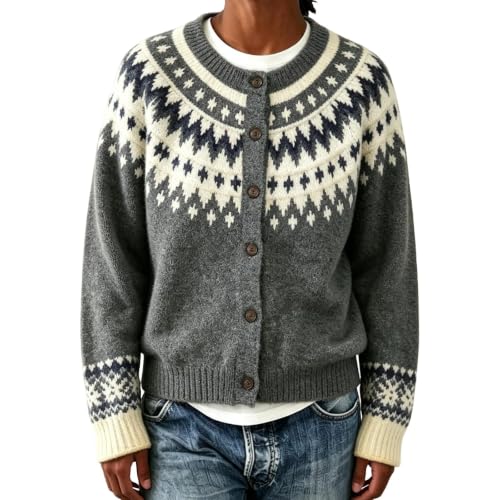 Women's Cardigan Sweaters Vintage Long Sleeve Knit Sweater Fall Clothes - image 4