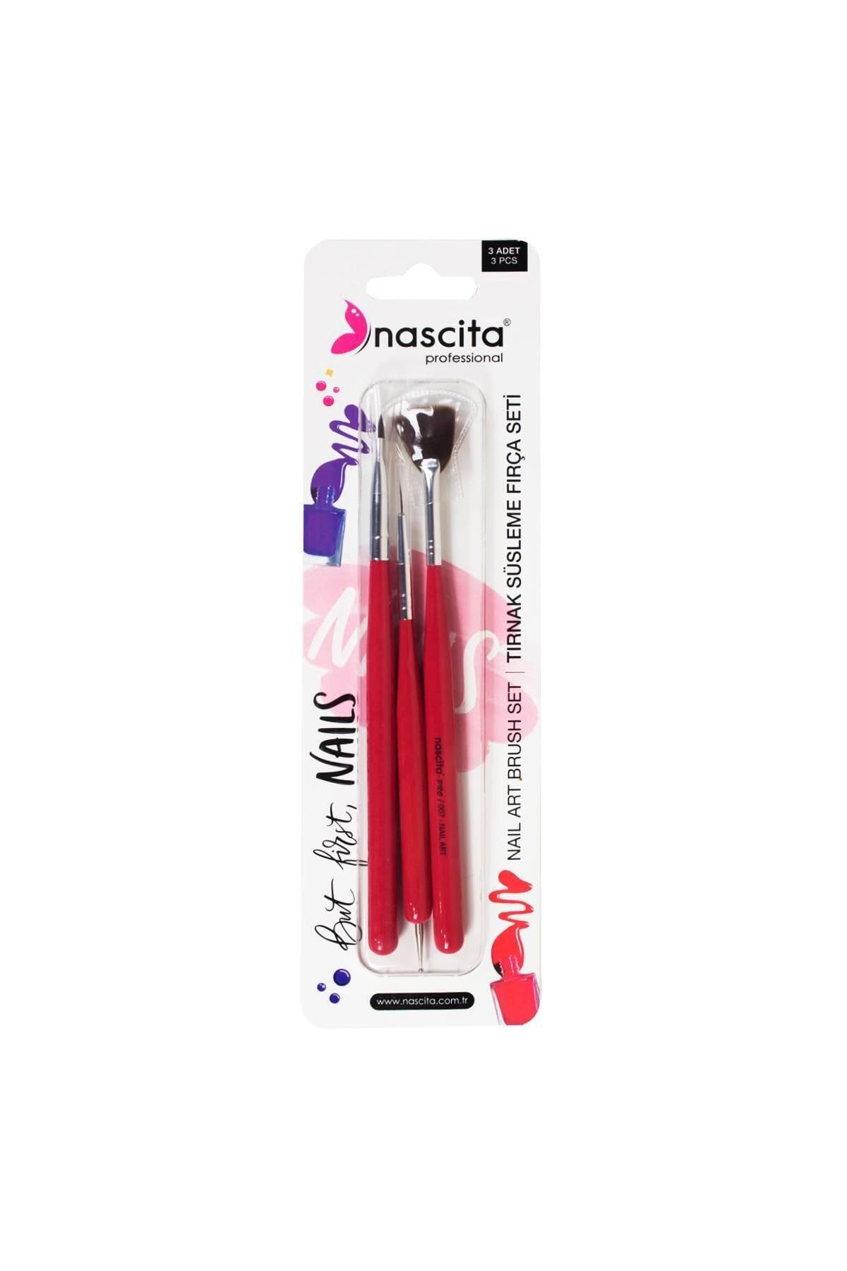 Nascita Nail Art Tırnak Süsleme Fırça Seti 3'lü - 06