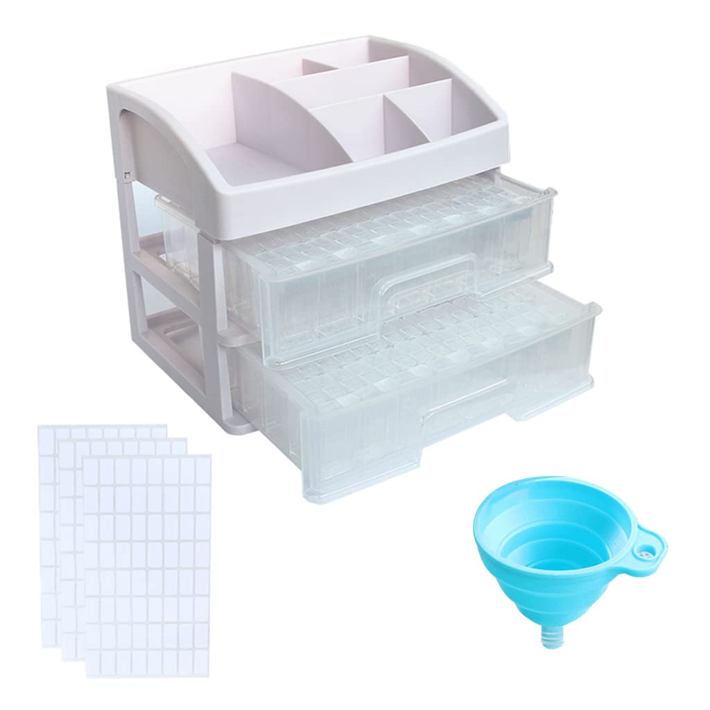 Tsophreniq Multi Boxes 6 Styles Round/square Bottle Large Capacity Sending Funnel Sticker Nail Diamonds Nail Case Large Capacity Multi Tiers