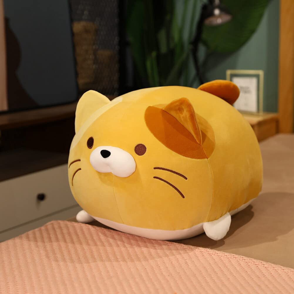 Oreiller Peluche Chat Kawaii - 35cm, Décoration Intérieure, Cadeau Enfant Doux Et Mignon