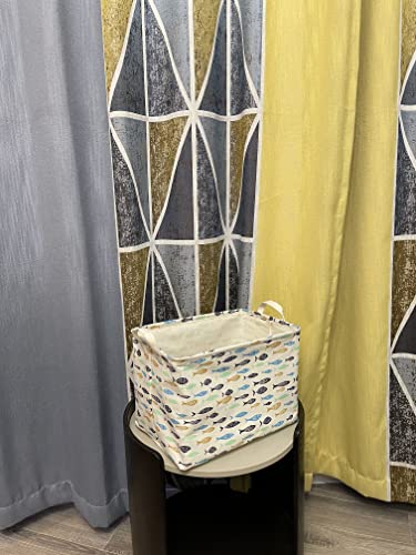 Essme Rectangular Fabric Storage Box,Collapsible Storage Basket Bins Organizer With Handles For Kids Room,Shelf Basket,Toy Organizer(Fish) #TOP5