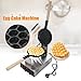 Produktbild Bubble Waffle Makerm, 220V 1.4KW Elektrische Waffelgerät Waffeleisen Waffelmaschine Edelstahl Egg Cake Machine mit Holzgriff, Antihaftbeschichtung