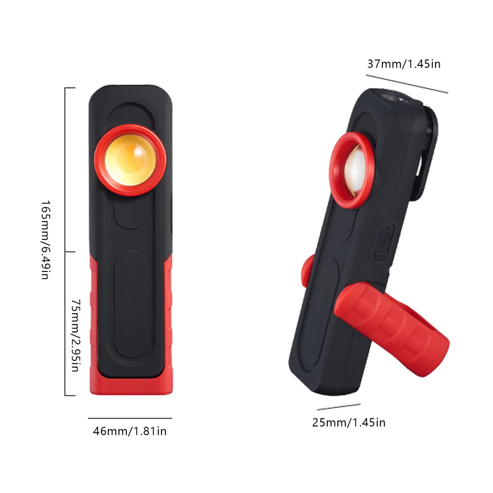 Mini Lampes De Travail LED Magnétiques - Lot De 4 - Rechargeables USB - 500 Lumens - Étanches - Pour Bricolage, Camping, Voiture