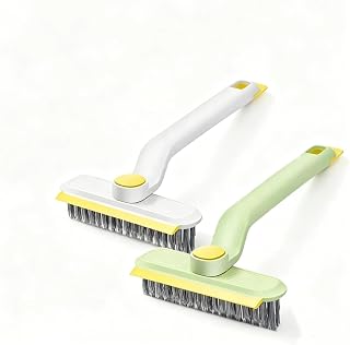 Crevice Cleaning Brush,360 Degree Multi Functional Gap Rotating Cleaning Brush,Suitable for Kitchen,Bathroom,car,Ceramic Tiles,Door and Window Tracks,Household All-Around Cleaning Tool-2 Pcs