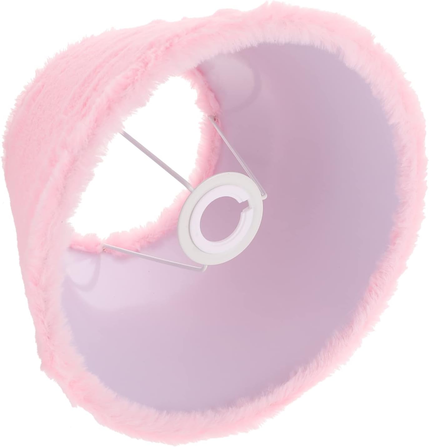 ARTIBETTER Elegant Pink Plush Lamp Cover Bedside Tabletop Lamp Shade Bedroom Lighting Decor