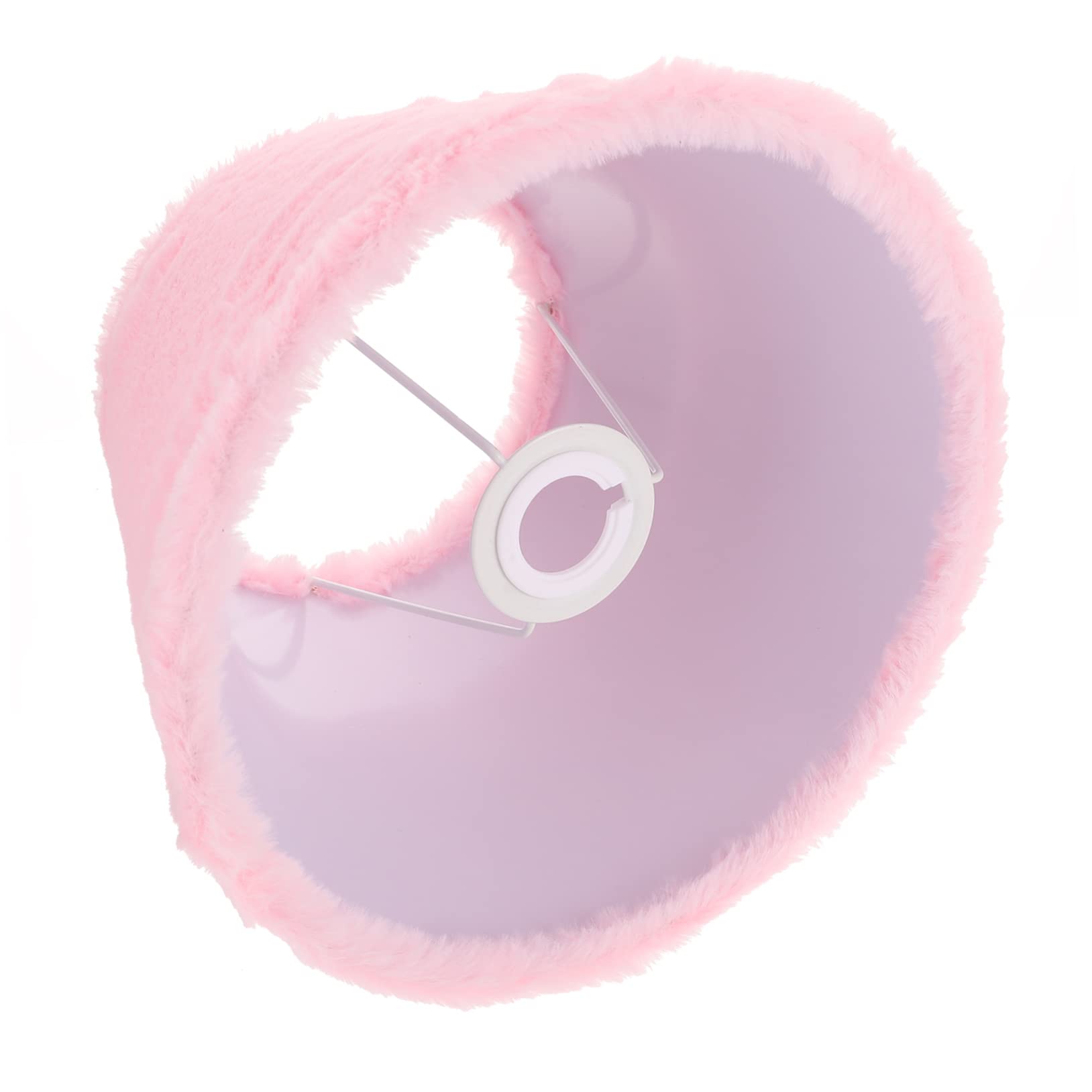 VILLCASE Pink Plush Lamp Shade Bedside Lamp Cover Modern Light Shade Replacement for E27 Bulbs