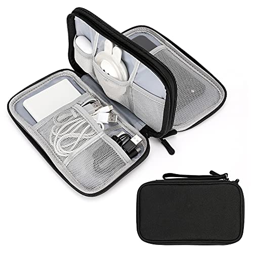 BestMal Electronics Organizer, Portable Travel Cable Organizer Bag with Large Capiticy, Waterproof Double Layer Electronics Accessories Cases for Cord Charger Flash Drive Phone Gifts For Him - Black (Black) BestMal Electronics Organizer, Portable Travel Cable Organizer Bag with Large Capiticy, Waterproof Double Layer Electronics Accessories Cases for Cord Charger Flash Drive Phone Gifts For Him - Black (Black)