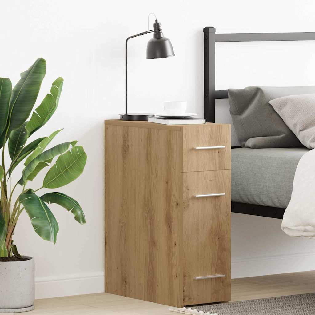 vidaXL Mobile da Farmacia Rovere Artigianale 20 x 45,5 x 60 cm, Mobile da Farmacia Moderno, mobiletto Rettangolare, Legno ingegnerizzato, Soluzione Pratica, Design Minimalista