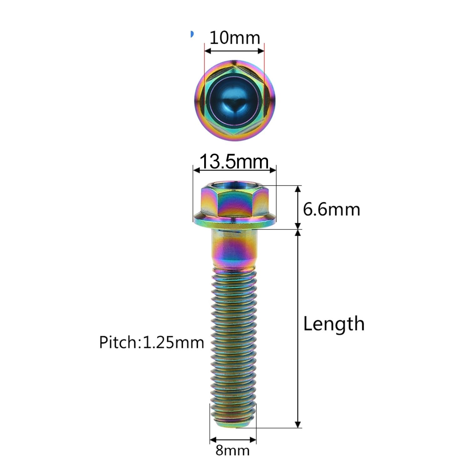 Paquet De 4 Boulons No 8,8 Plaqués Zinc à Tête Hexagonale à Filets Fins M10 X 30 Mm
