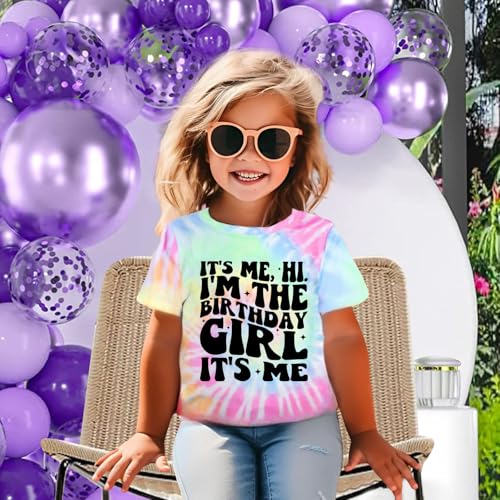 QMH Birthday Girls Shirt It's Me Hi I'm The Birthday Girl It's Me Party Graphic Tee for Youth Girls3