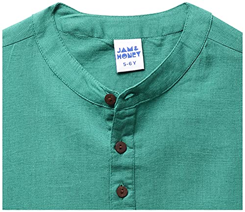 Image of Amazon Brand - Jam & Honey Cotton Boy Festive Printed Kurta And Pyjama Set Which Is Both Comfortable And Stylish