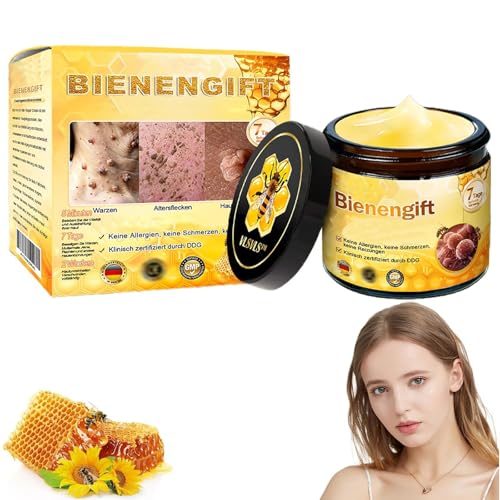 Bienengift Hautregenerations Creme, 60G Bee Venom Cream Bienengiftsalbe, Bienengift-Reparaturcreme, Bienengift Creme für alle Hauttypen
