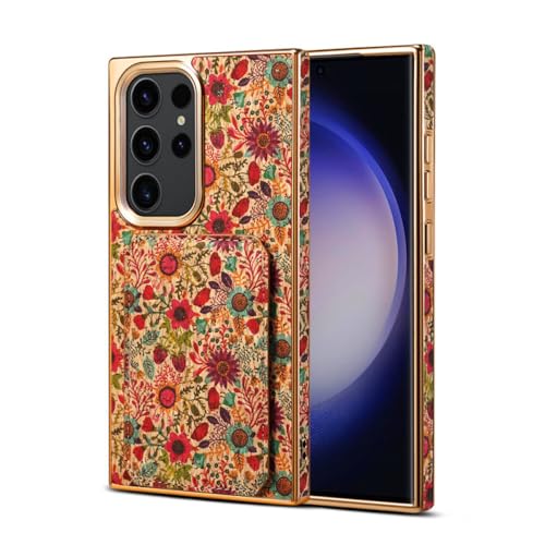 Coque en Cuir Samsung S23 FE Antichoc de Luxe Housse Fleur Violette ENILSA