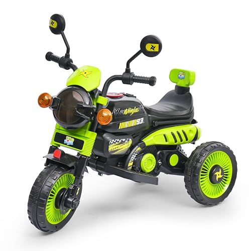 Image of PRO KIDS Cruise Rechargeable Electric Kids Bike with Bluetooth, USB, AUX, Music & LED | Ride-On Bike for Boys & Girls (1.5-4 Years) | 6V Battery Powered | Foot Accelerator