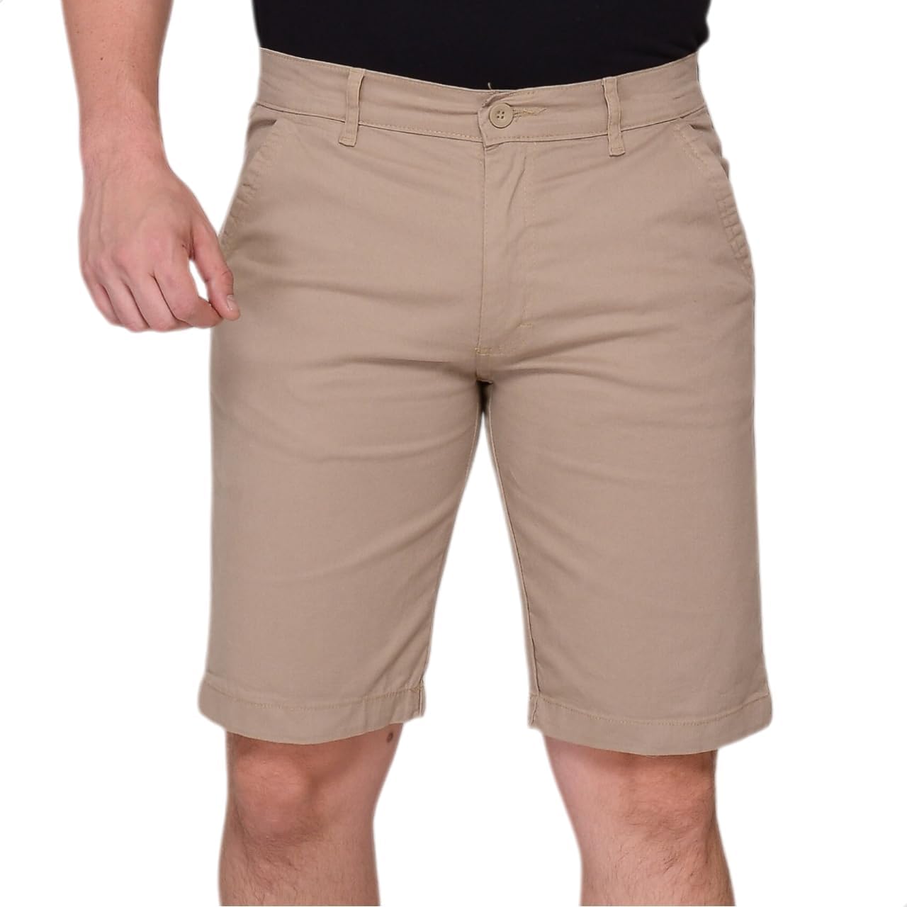 Bermuda Social Masculina Sarja Elastano Bolso Social Embutido Casual Esporte Fino