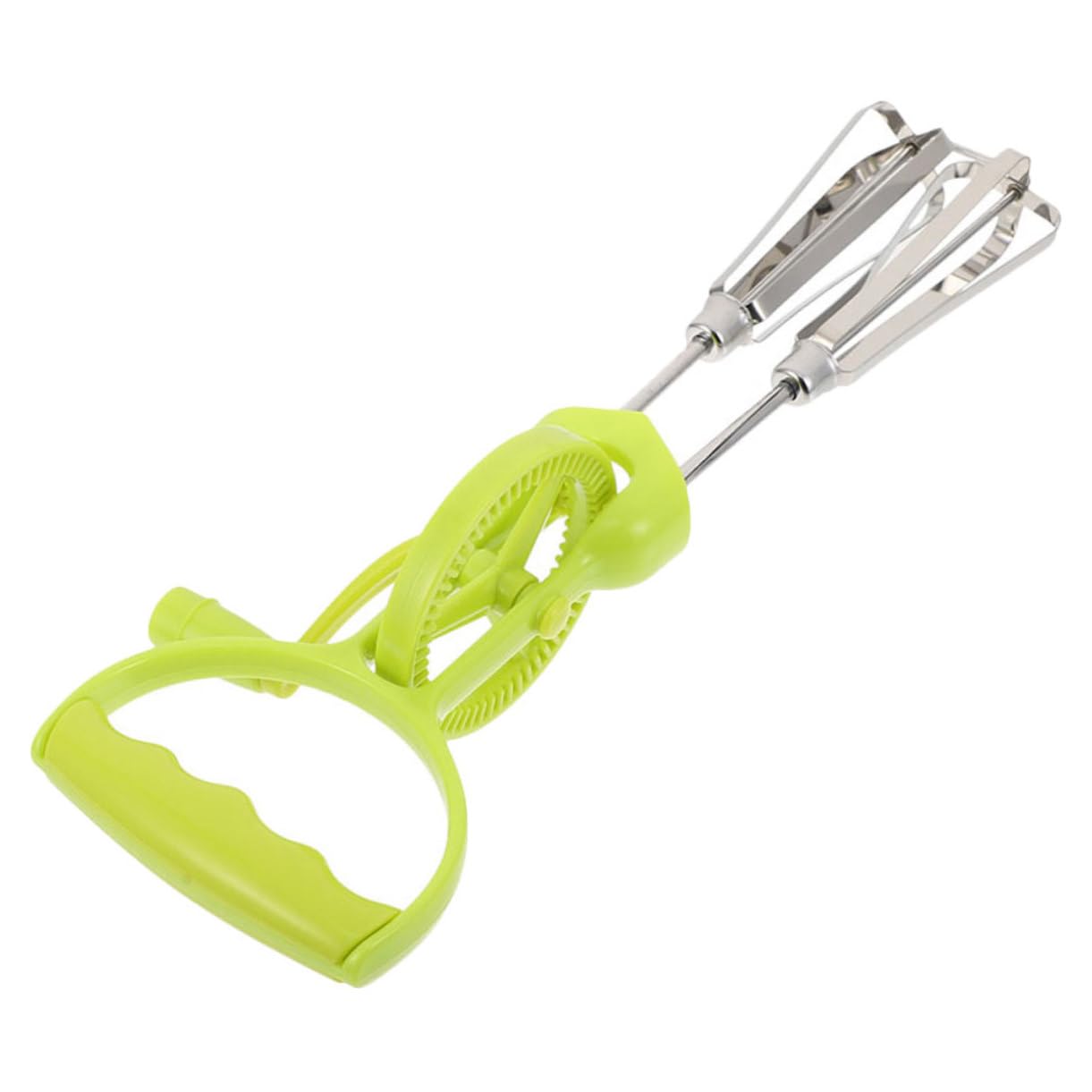 PRETYZOOM Hand Crank Manual Stainless Steel Multi Functional Mixer with Plastic Handle Efficient Egg Beater for Baking Mixing