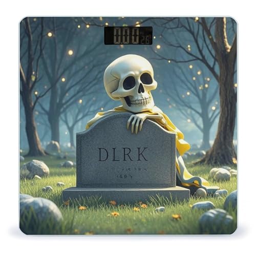 Báscula digital de baño Tombstone Skeleton con pantalla LCD miniatura 1