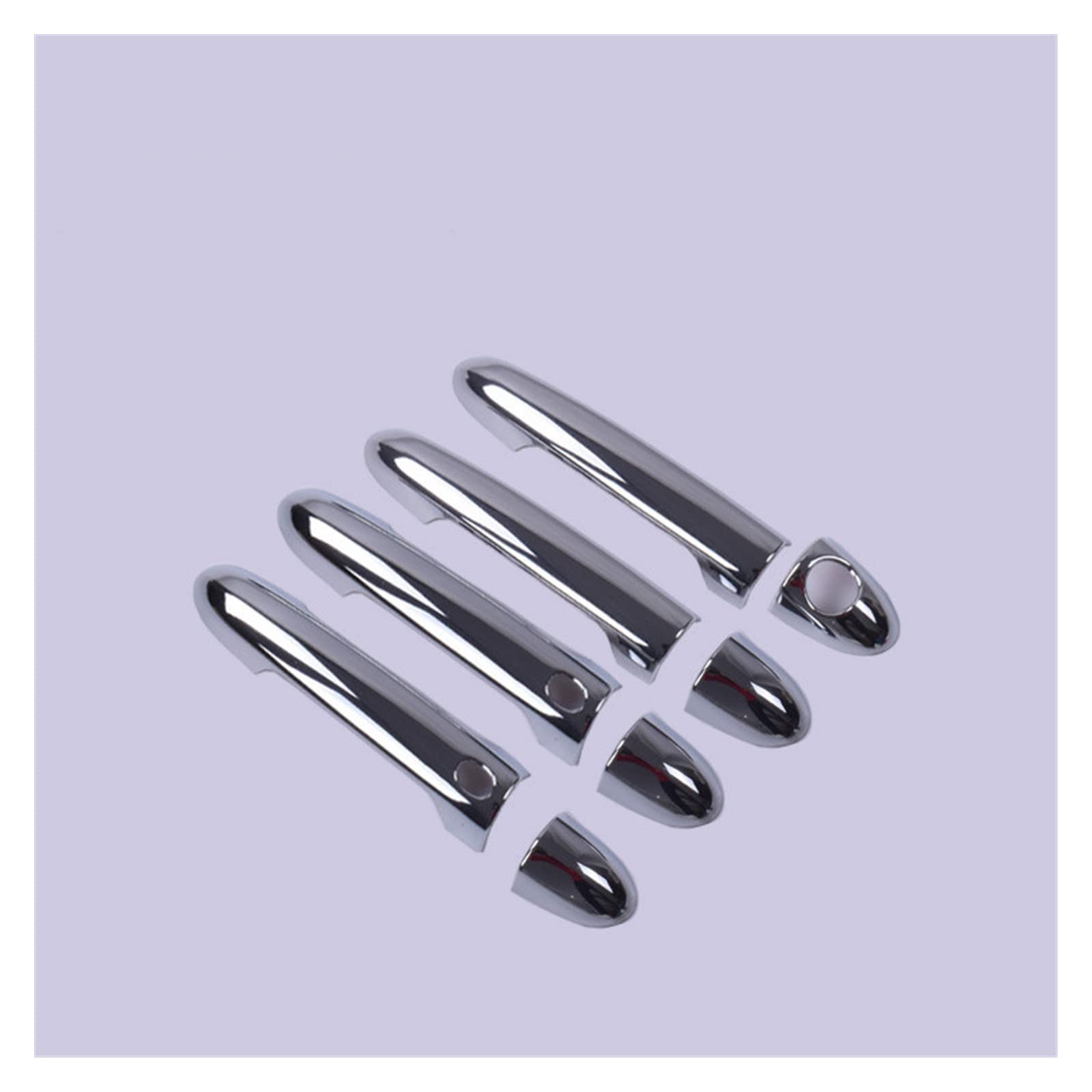 Qwqthgs One Color Car Exterior Door Handle Cap For Kia Rio All Pride 4D 5D 2012-2017 Chrome Car Door Handle Cover Trim Sticker Styling Accessories(1 Keyhole 2 Buttons)