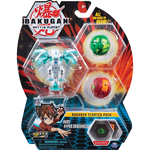 BAKUGAN, Starter Pack 3 personnages, Pyrus Phaedrus, Créatures transformables à collectionner, à partir de 6 ans Multicolore 6045144