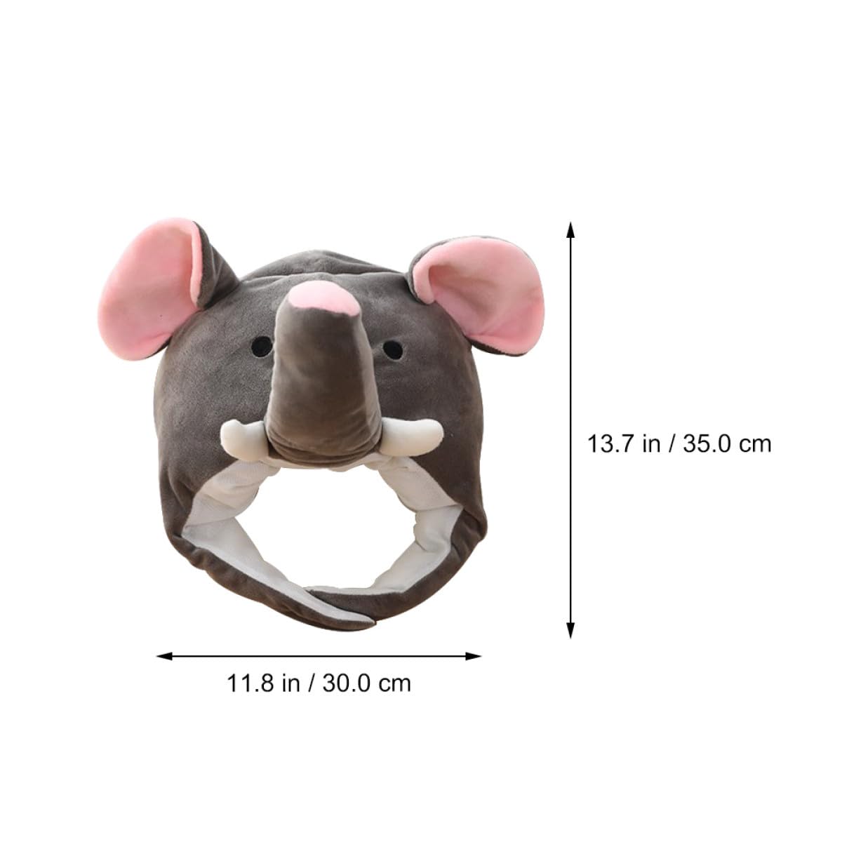 COLLBATH Accesorio Felpa Pp Práctico y corativo Carnaval Decorativo de Algodón Sombrero Diseño Elefante Suave Fiesta Juegos de Rol