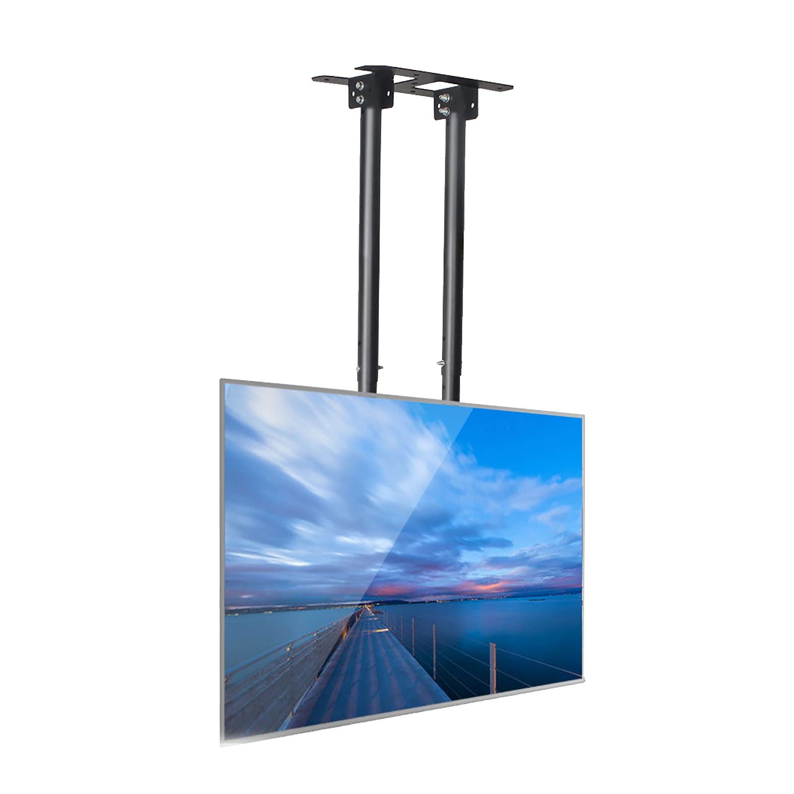 HPTHLY Tv Wall Mount Tv Ceiling Mount Adjustable Bracket 114-159.7Cm Height Adjustable Tv Mount Fits Most 37-80 Inch Tvs,