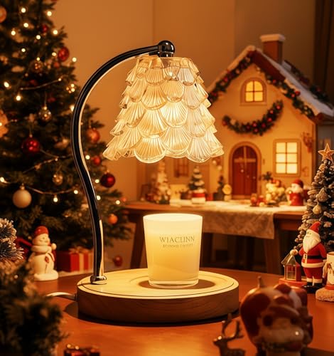ZOOUS Christmas Tree Candle Warmer Lamp with Timer Dimmer