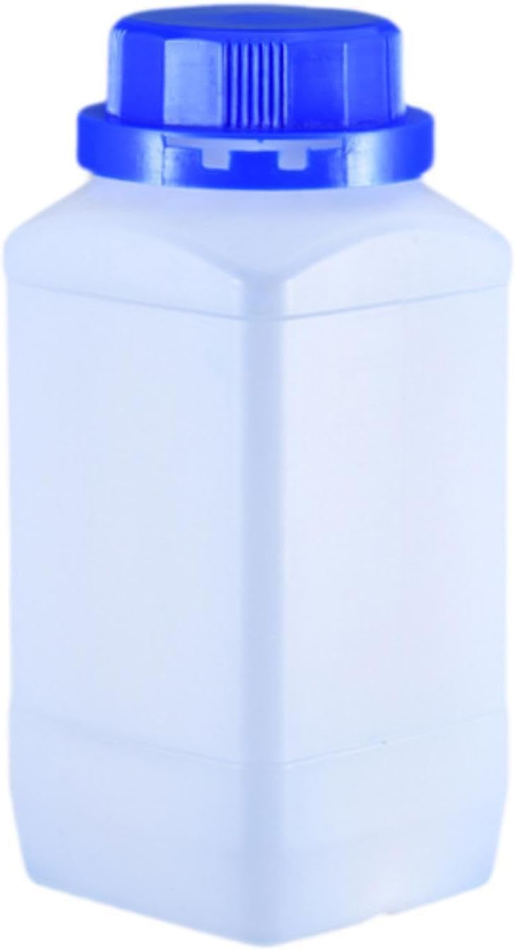 Wide Mouth Square Bottle Liquid Container Lab Quick Transfers Featuring Durable Unique For Easy Chemical Handling Reagent Bottle Storage Wide Mouth 1000ML With Lid, with blue cap
