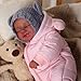 BABESIDE Reborn Baby Dolls Black, 17 Inch Realistic Black Newborn Lifelike Real Life Baby Dolls Poseable Soft Vinyl & Cloth Body with Feeding Kit Gift Box for Kids Ages 3+
