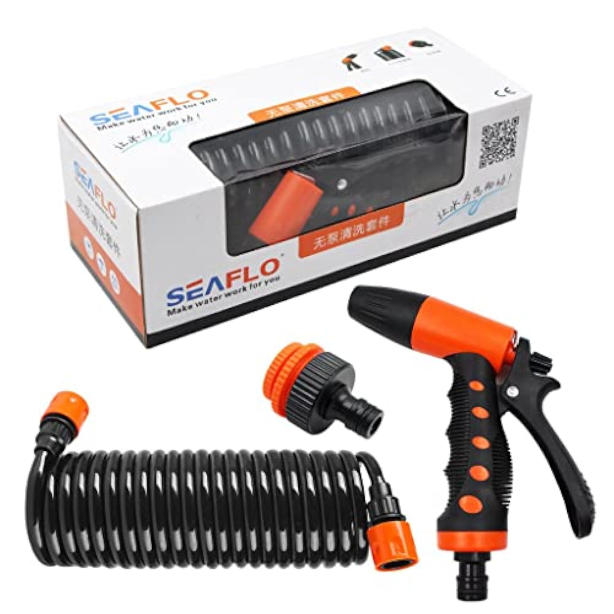 Set of Hosecoil Washdown System for RV Marine Boat