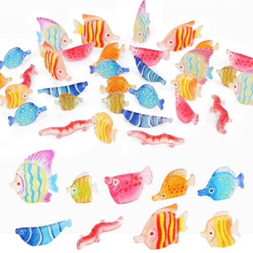 Mini animaux marins lumineux pour décoration de fête et loisirs créatifs | 36 pcs